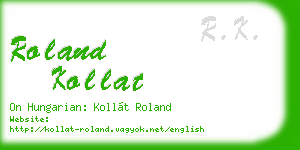 roland kollat business card